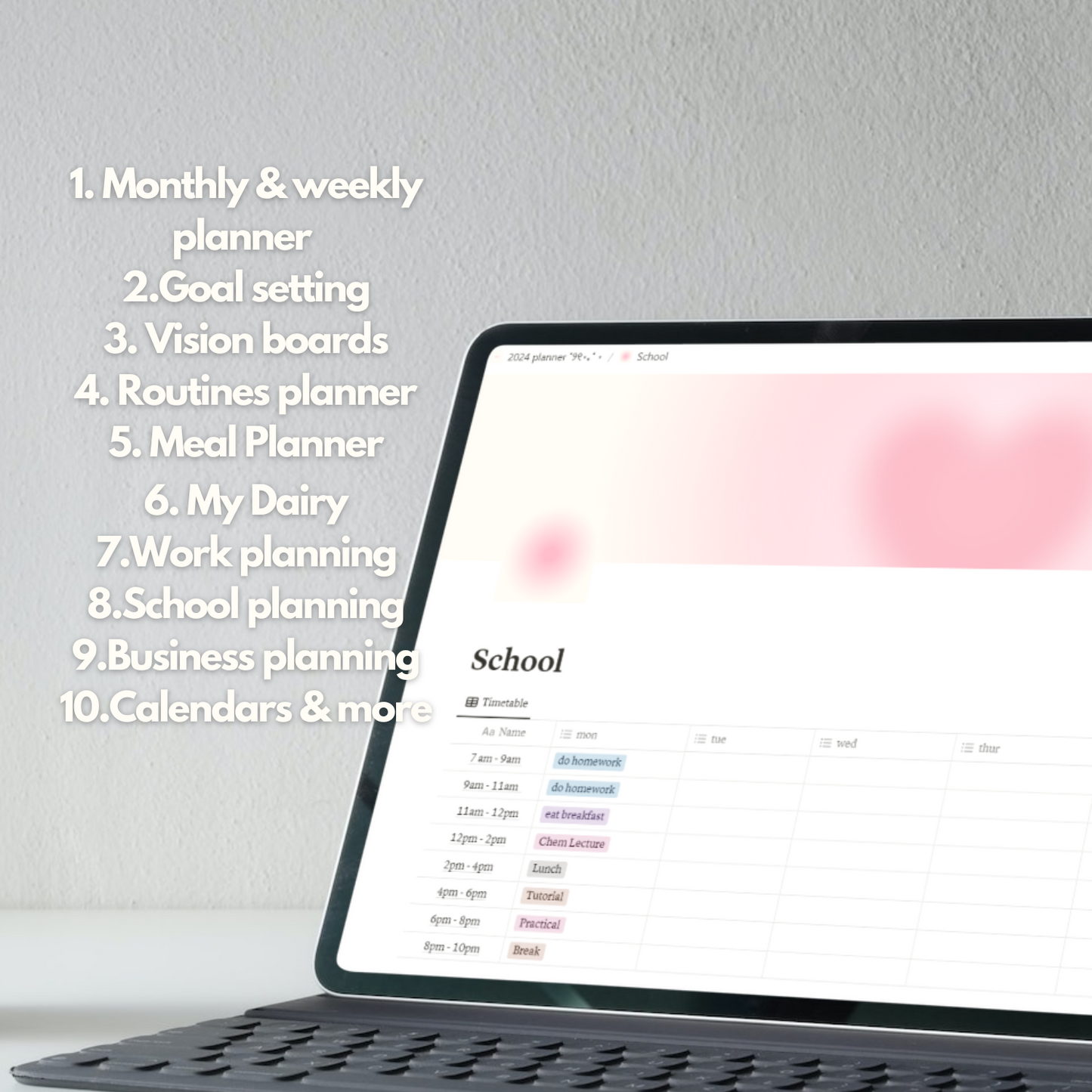 Mid-year life planner for the second half of 2024 (digital)