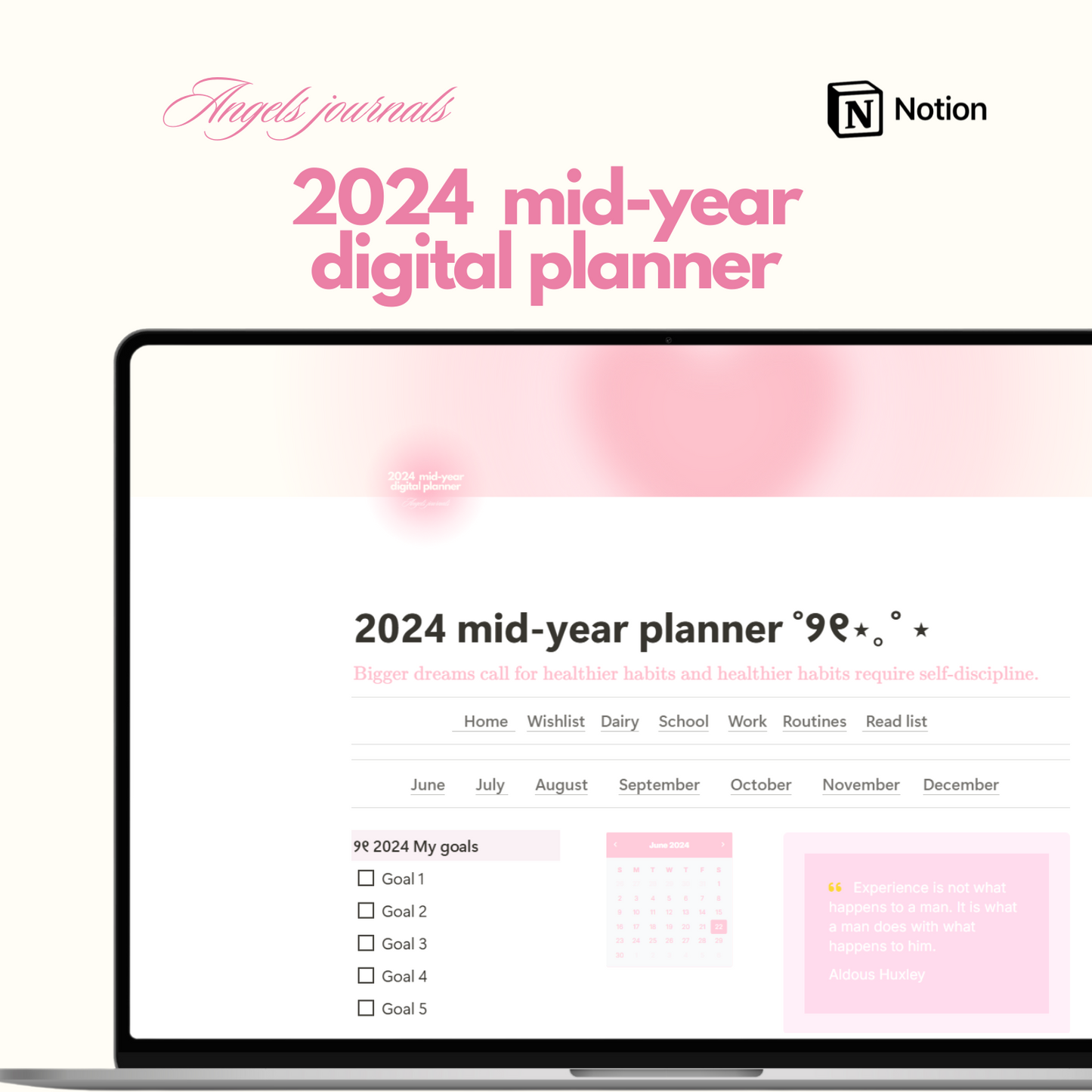 Mid-year life planner for the second half of 2024 (digital)