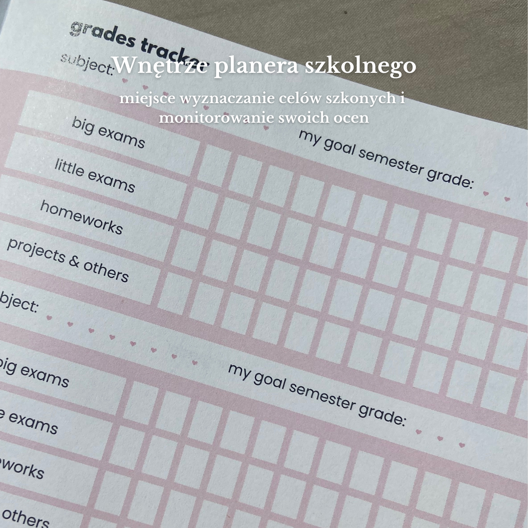Vanilla latte school planner