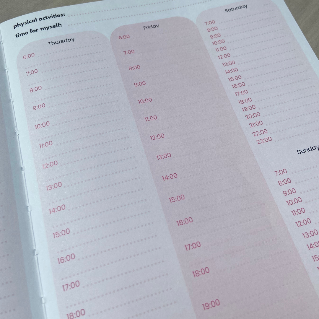 Vanilla latte school planner