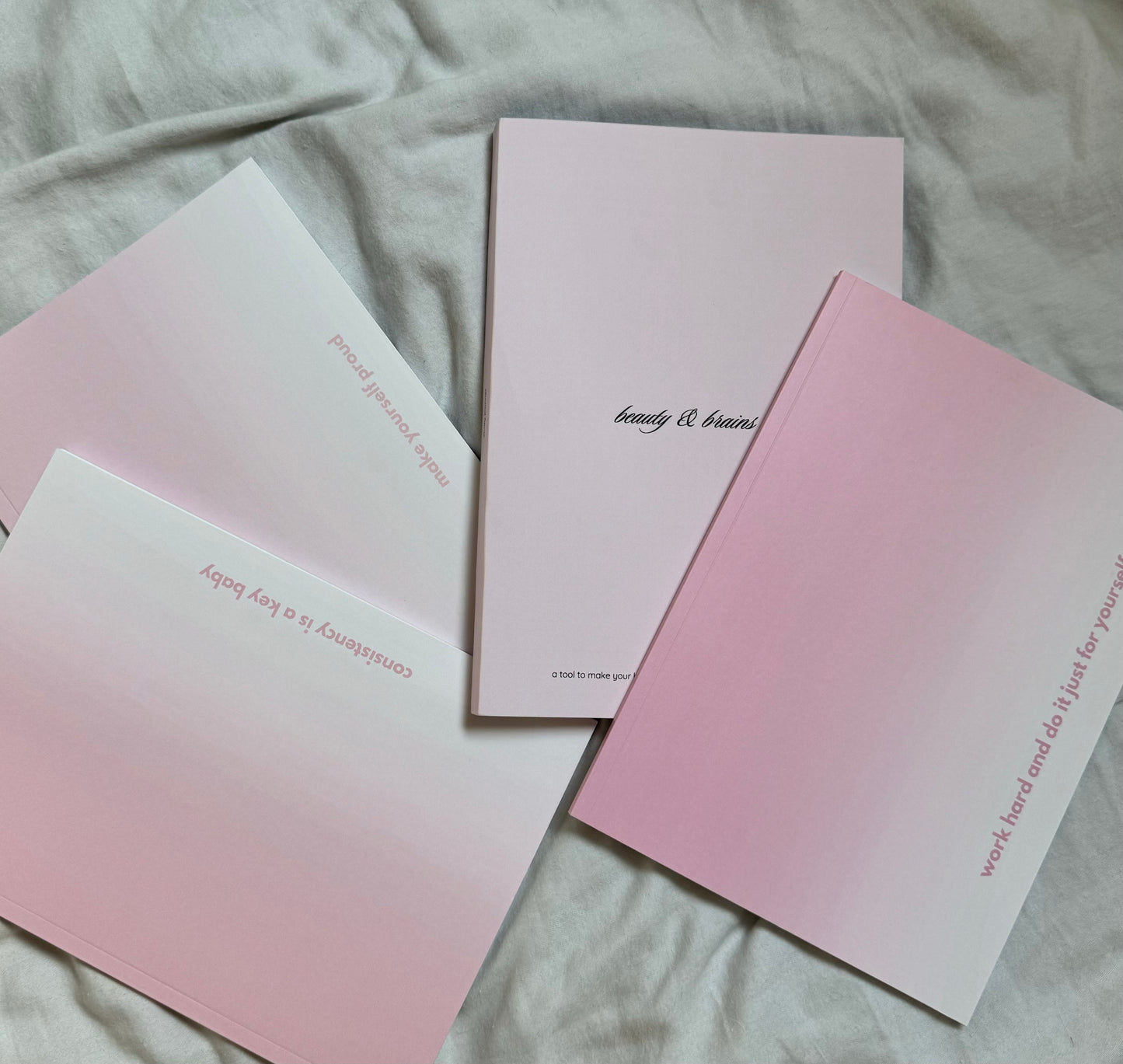 BABY PINK SMARTIE SET (school planner set and 3 notebooks set)
