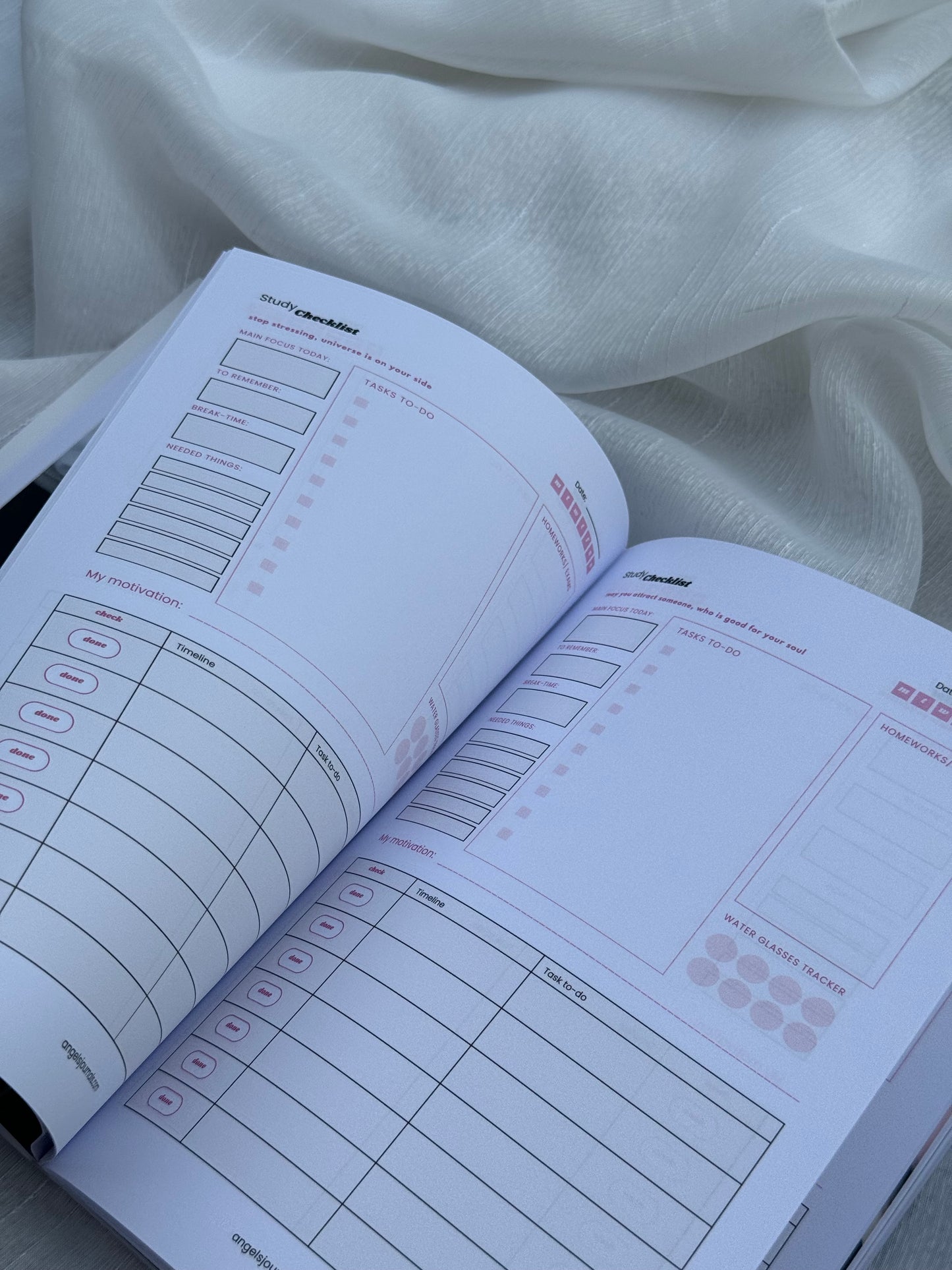 BABY PINK SMARTIE SET (school planner set and 3 notebooks set)