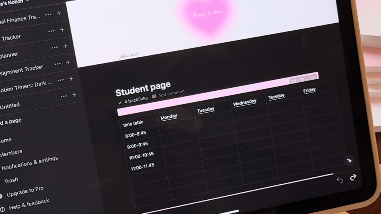 Student life planner (digital & notion version)